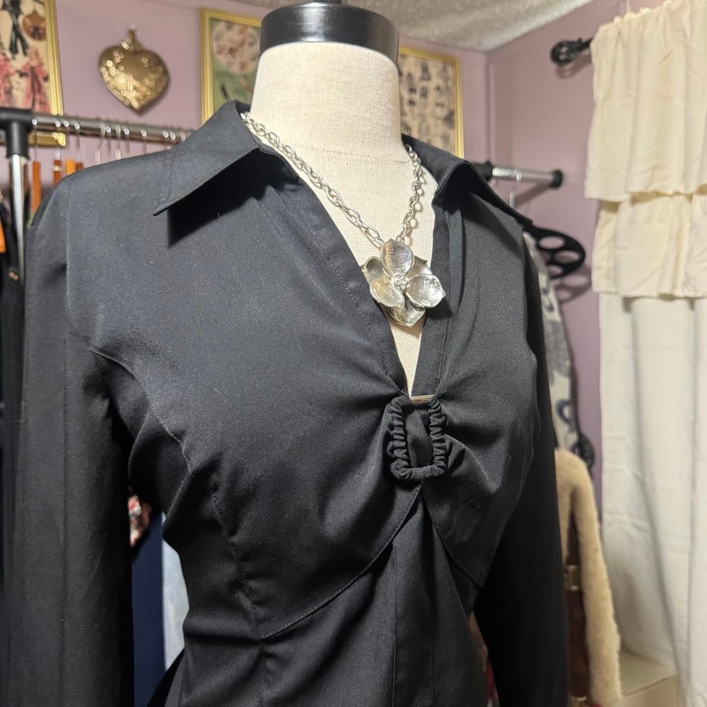 Vintage Y2K Satin Career Blouse